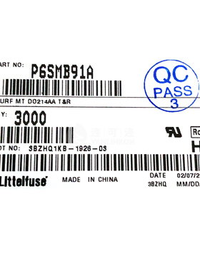 P6SMB91A Littelfuse 电路保护 现货供应