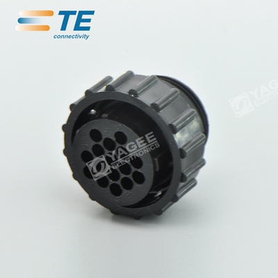 tyco泰科安普圆形黑色汽车连接器