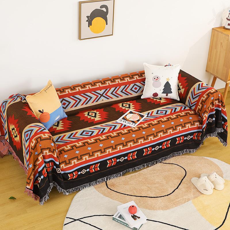 外贸基利姆几何沙发套沙发毯全盖沙发巾民宿露营野餐布桌布气氛毯