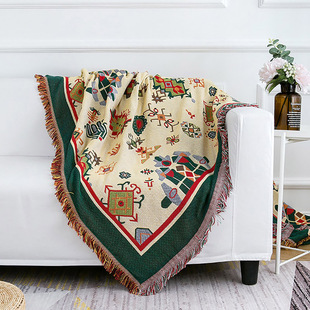 沙发垫全盖巾床边尾线毯子纯棉单人双三人防尘罩套子加厚冲钻