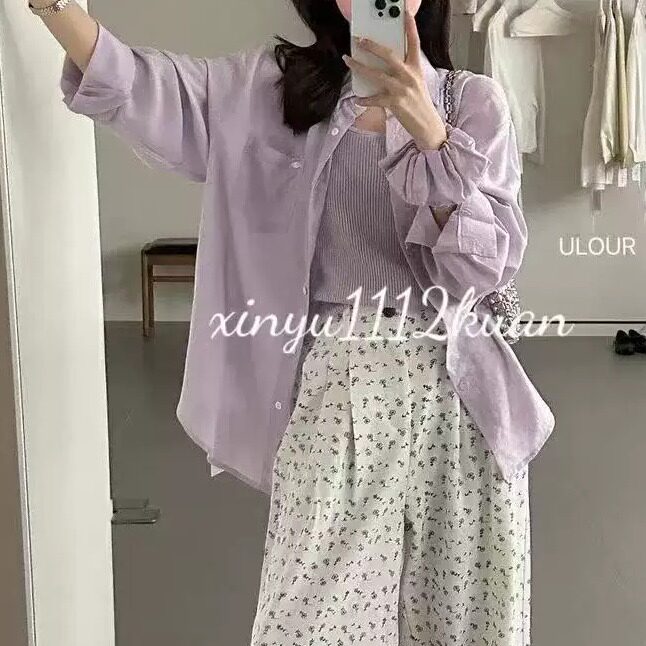 1112-外贸出口高端女装夏季薄款天丝衬衫 送头花