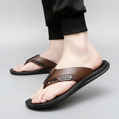外穿防滑夹脚拖鞋 男士 软底耐磨大码 人字拖男夏季 休闲越南沙滩凉鞋