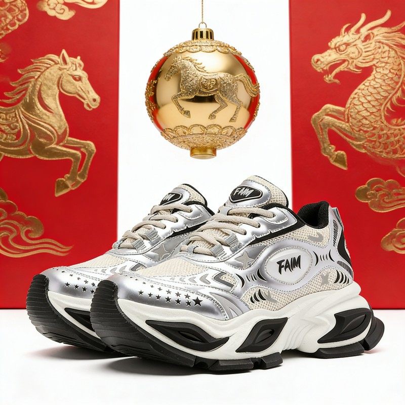 增高男鞋春季新款2026青年个性潮流运动鞋透气跑步休闲百搭老爹鞋