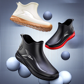 外卖骑手专用雨靴防水胶鞋 男士 轻便水鞋 男款 钓鱼水靴防滑防臭雨鞋