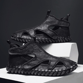 透气镂空潮流男鞋 男鞋 夏款 凉鞋 鞋 包头新潮潮男夏天休闲鞋 子男夏季