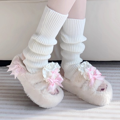 11月新款小兔心结lolita外穿居家可爱爱心毛毛拖鞋一只冲天兔