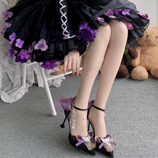 多色蝴蝶结原创花 一只冲天兔九黎高跟鞋 大小码