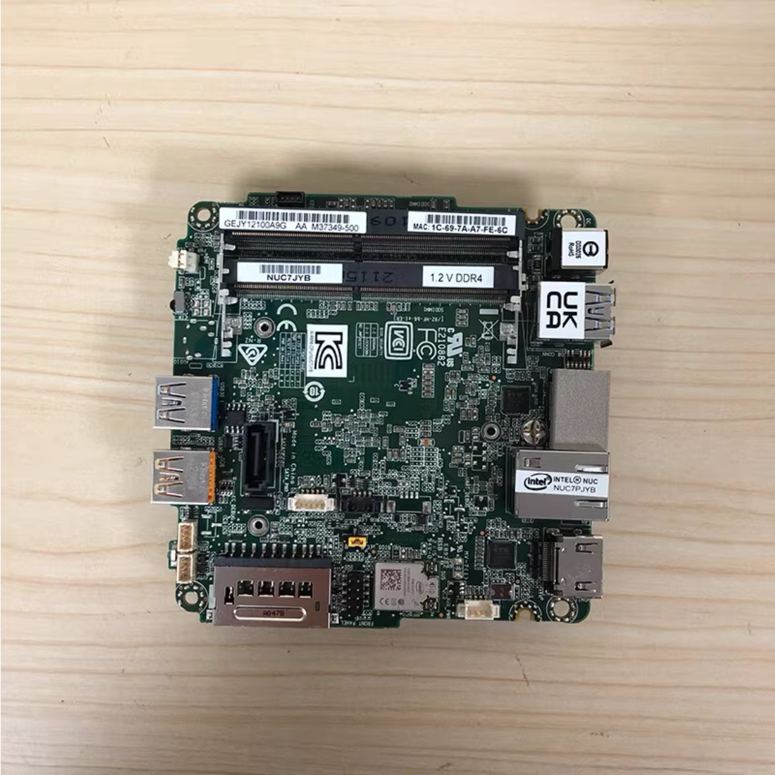 NUC7PJYB主板 J5005 四核心四线程 六月峡谷迷你工控ITX主板