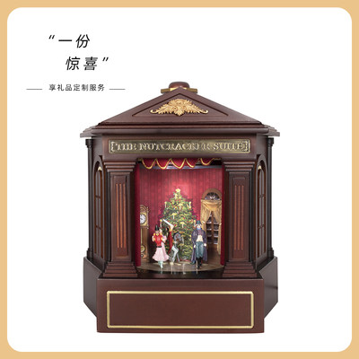 愿一礼物】经典永续 Mr.Christmas歌剧院木制音乐盒圣诞复古创意