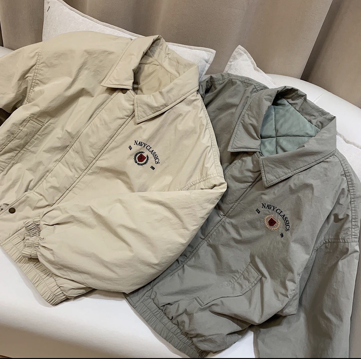 Damao studio 美式复古风街头棉服机车风上衣拉链棒球服外套