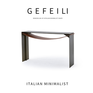 意式 条案条几 极简不锈钢轻奢玄关桌入户靠墙长条桌案台设计师款