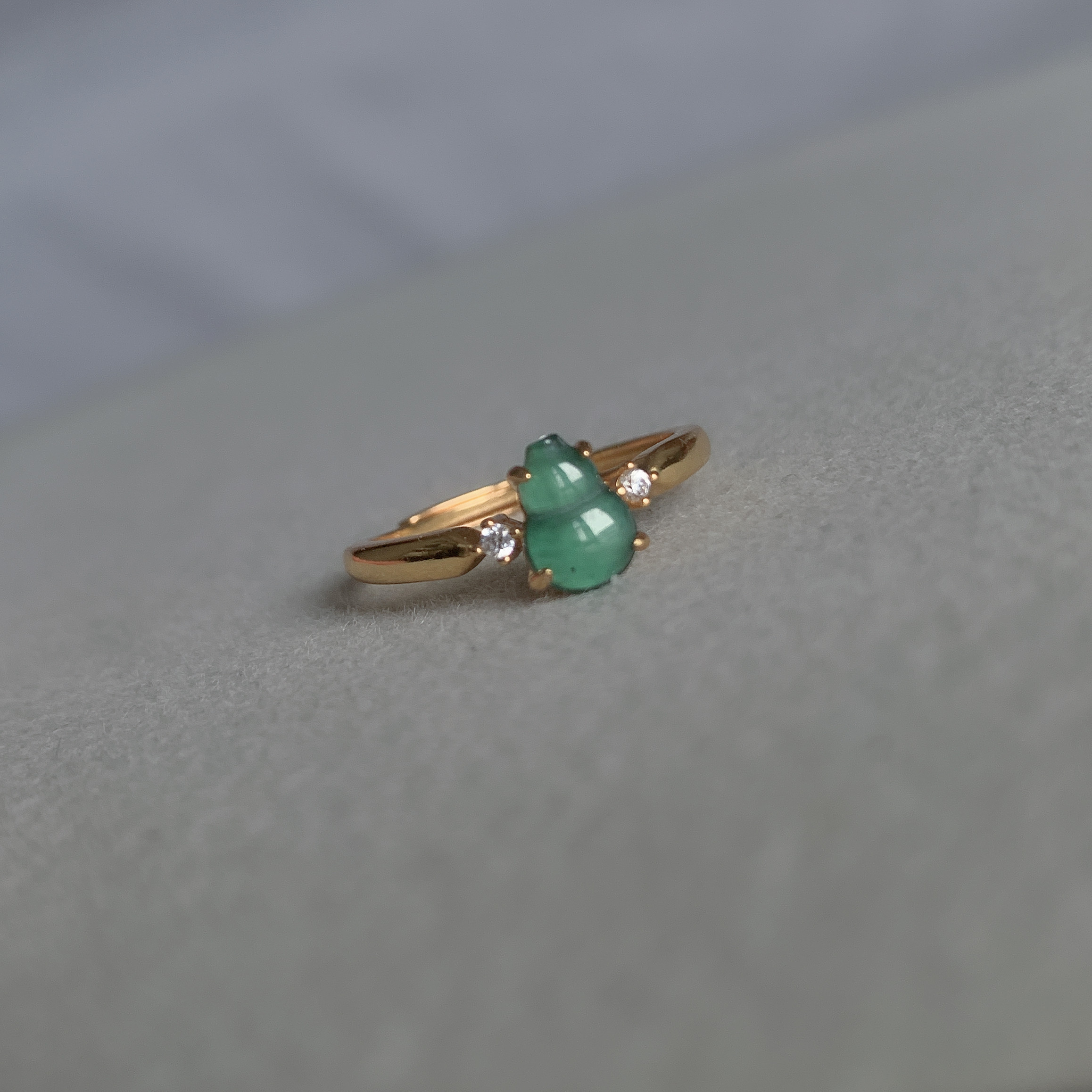 天然危料蓝水翡翠葫芦戒指女款925银镀金镶嵌指环玉戒圈饰品礼物,珠宝/钻石/翡翠,戒指/指环,淘宝优惠券,粉丝福利购,淘宝优惠卷