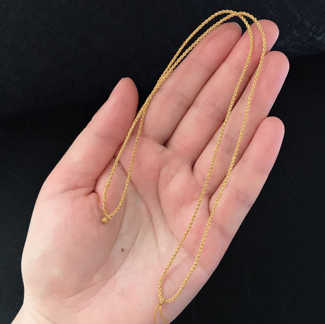 挂绳极细转运珠1mm金线女士闺蜜