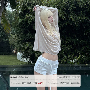 Rase le sol‘Sky Island’慵懒天丝防晒罩衫薄款微透长袖T恤上衣