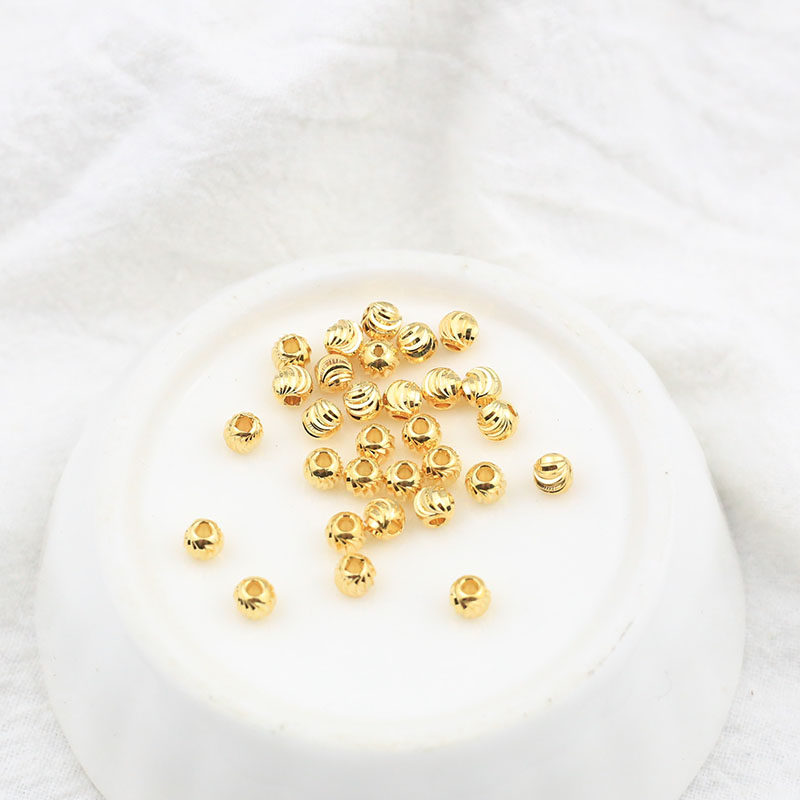 18K包金小金珠散珠隔珠转运珠挡珠西瓜纹车花珠diy饰品手工配件,饰品/流行首饰/时尚饰品新,其他DIY饰品配件,淘宝优惠券,粉丝福利购,淘宝优惠卷