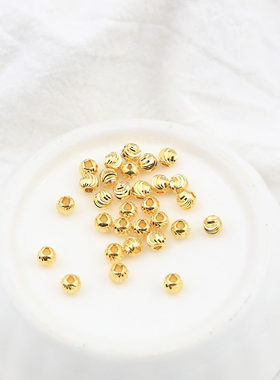 18K包金小金珠散珠隔珠转运珠