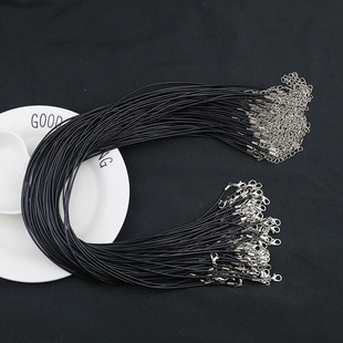 蜡线皮绳吊坠挂绳男女款黄金玉佩挂件项链绳挂坠绳黑蜡绳饰品配件