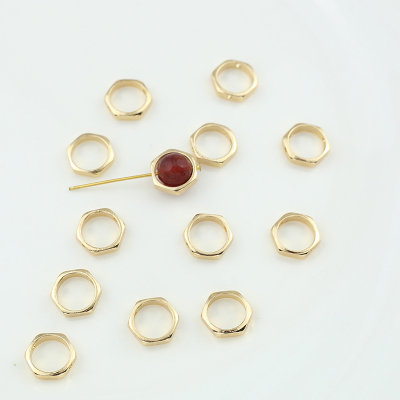 保色纯铜六边形套珠圈