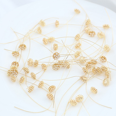 带针10mm保色微镶铜质锆石花蕊花心手工diy古风发簪材料饰品配件