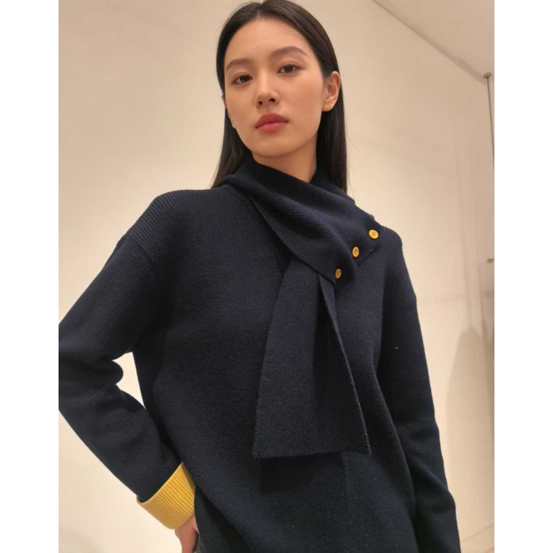 可拆卸围巾领毛衣设计感针织衫内搭慵懒风外套,女装/女士精品,毛针织衫,淘宝优惠券,粉丝福利购,淘宝优惠卷