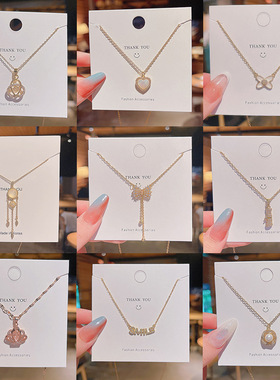 日韩风小众设计感钛钢项链女系列几何形网络爆款潮气质锁骨链批发