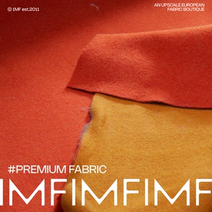 700G 繁花知秋 宽148CM 羊毛针织棕红色面料 意大利双面双层