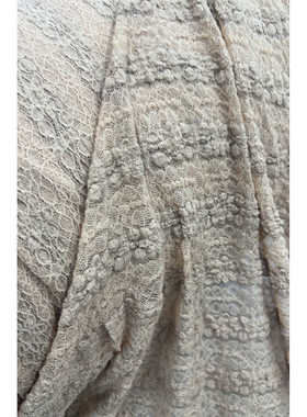 G&CC 蕾丝面料肤色条状镂空吊带布料 幅宽105CM 意大利直邮进口