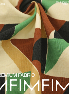 PINTO棉灯芯绒柔软几何图案衬衫连衣裙布 意大利进口