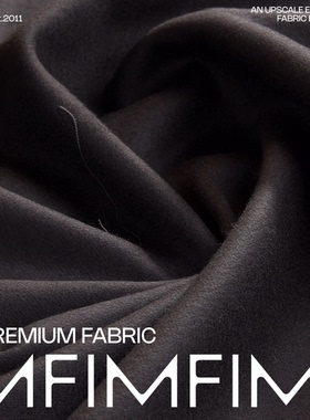 缪家面料 .WV初剪羊毛巧克力色面料宽140CM 466G 意大利直邮