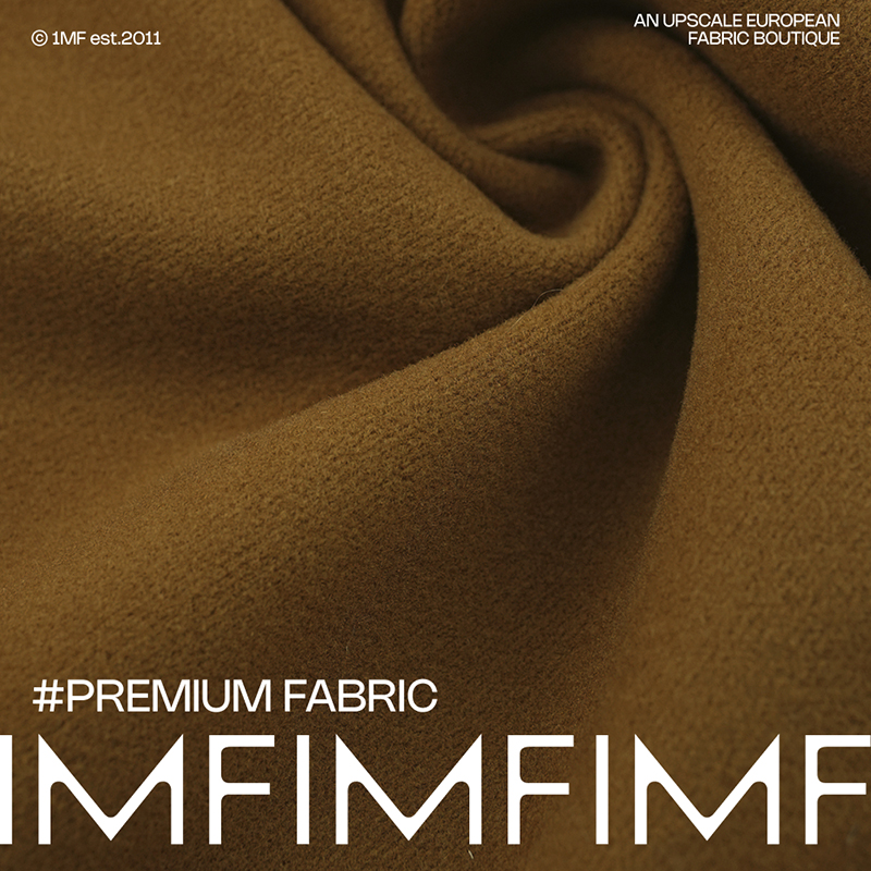 G&CC  羊毛慕斯表面立绒驼色大衣面料 宽155CM 意大利进口