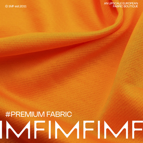 JIS PL+棉闪光橙色针织面料 宽140CM 意大利进口现货J20131