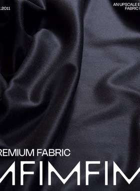 LP面料 .小山羊绒黑色小水波纹面料 幅宽150CM 意大利直邮