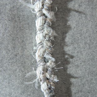 LYD灰白色海带结小香风镶边条辅料