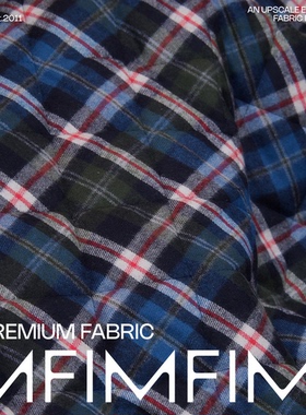 BAL面料 棉混纺格纹绗缝布料 幅宽110CM 750G/M 意大利直邮