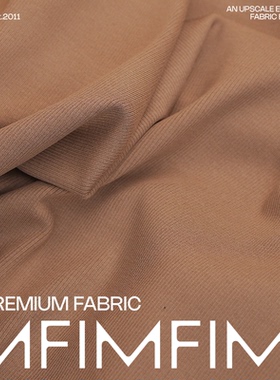 G&CC 驼色一面棉一面羊毛双层织法针织面料 宽120CM 意大利进口