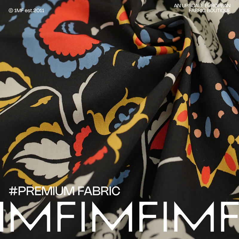 RATTI .CO面料定位印花衬衫连衣裙布 宽140CM 意大利进口