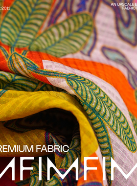 滋家 VI面料网格状底部印花衬衫连衣裙布料 幅宽136CM 142G/M