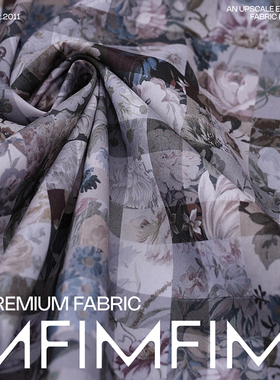 档案馆格子棉布B 英国品牌LIBERTY tana Lawn长绒棉布 幅宽136CM
