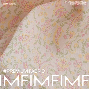 棉质面料粉色腰果花图案布料夏宽1.1米127G 仓库 1MF 小花布