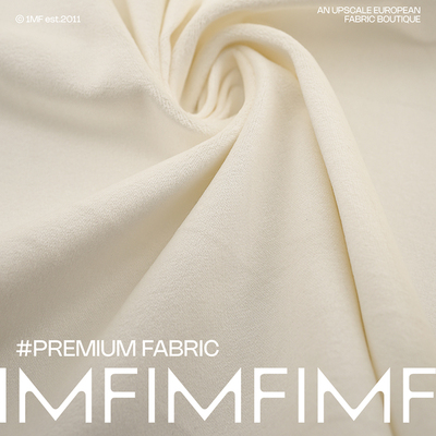 G&CC 棉质面料白色平绒面服装布料 幅宽140CM 意大利进口