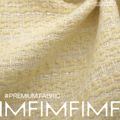 意大利进口 奶白闪丝粗花呢布料小香风外套服装 面料152CM 372G/M