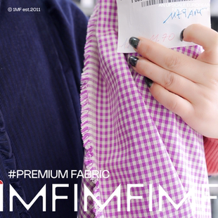 ZALW3 G&CC 宽150CM 连衣裙布料面料 9630 棉质粉色少女心格纹衬衫