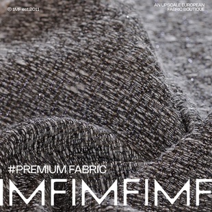 510G 意大利羊毛加微量其他面料白色雪花绒毛质感布料 宽150CM