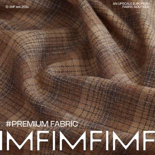 G&CC 羊毛面料棕色格纹 宽150CM 315G/M 意大利直邮 ZAG43 2118