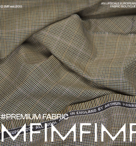 LP同批.WV 橄榄绿120支 羊毛精纺千鸟格 门幅150cm克重260g