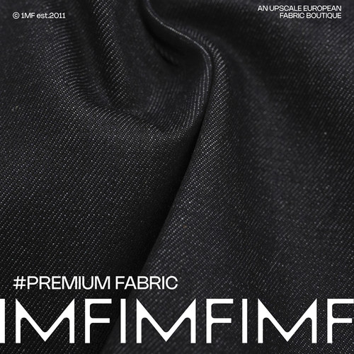 ARM.P 棉牛仔 深黑色 布料服装面料幅宽155CM 682G/M意大利进口