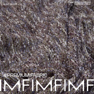 法国Jules tournier 绿色羊毛交织小香风粗花呢面料 幅宽155CM