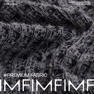 重385G 宽150CM 面料 M意大利进口现货 黑白小香风服装