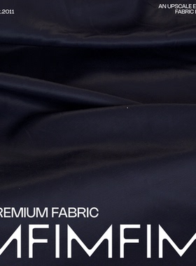 JIS VI混纺 藏青色缎面面料 宽155CM意大利进口J66191