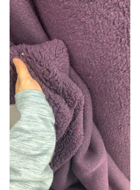 G&CC时装面料深紫色大衣外套泰迪服装料宽150CM420G/M意大利进口
